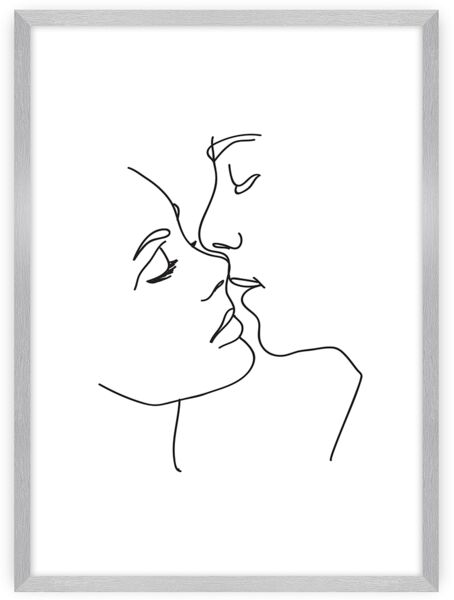 Dekoria Poster Kiss Line