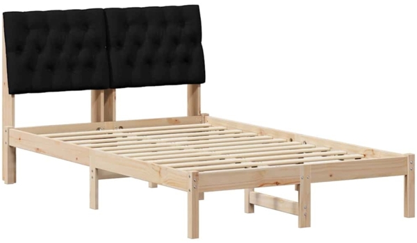 vidaXL Bettgestell mit gepolstertem Kopfteil Braun 120 x 190 cm 878836