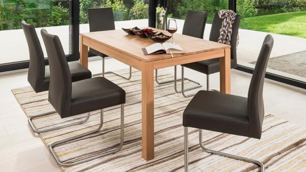 Ausziehbarer Esstisch Fano 1XL Kernbuche massiv lackiert 160-210 cm Bild 3