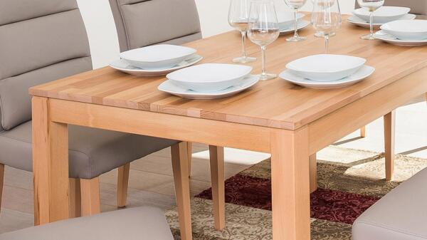 Ausziehbarer Esstisch Fano 1XL Kernbuche massiv lackiert 160-210 cm Bild 4