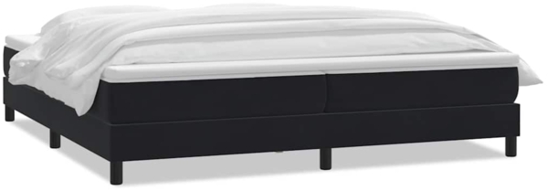 vidaXL Boxspringbett mit Matratze Schwarz 180x220 cm Samt 3315983