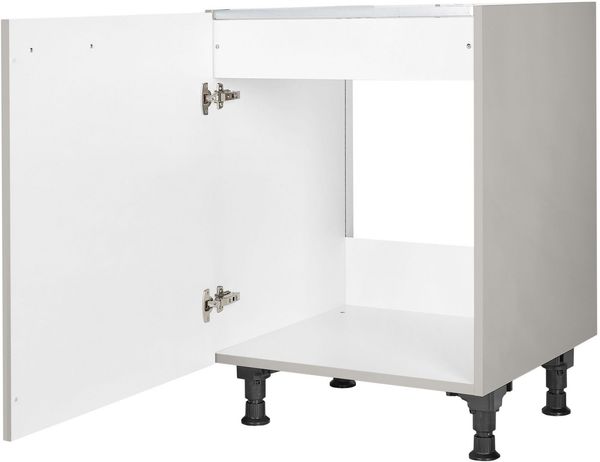 nobilia® Spülenschrank "Touch", Ausrichtung wählbar, vormontiert, in den Breiten 45 und 60 cm, mit höhenverstellbaren Sockelfüßen