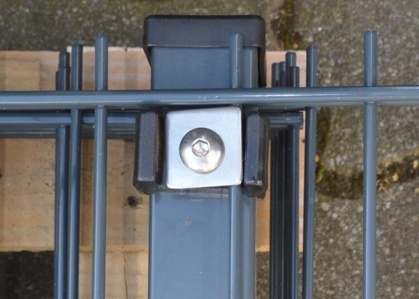 Doppelstabmattenzaun-Set / Anthrazit / 123cm hoch / 160m lang Stärke 6/5/6 Bild 3