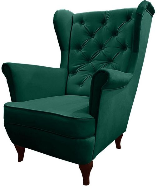 Beautysofa Ohrensessel Ohrensessel Sessel FALCO Chesterfield Wohnzimmersessel Fernsehsessel