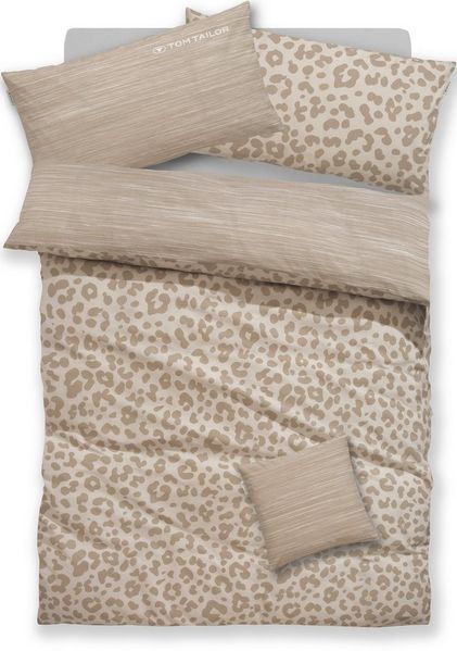 TOM TAILOR HOME Bettwäsche Ellja, Renforcé, 3 teilig, in Gr. 135x200 oder 155x220 cm, 100% Baumwolle, Leo Design