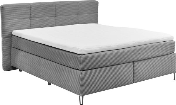 set one by Musterring Boxspringbett Fairfield, mit Metallfuß schwarz, Wendematratze, Breite 160 oder 180 cm