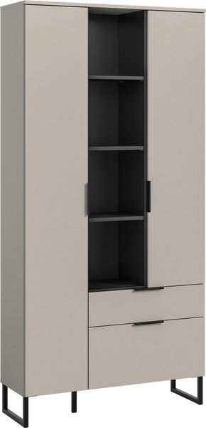 Home affaire Mehrzweckschrank ADIO, Höhe 192 cm, 2 Türen, 1 Schubkasten, 1 Klappe, mit Metall-Kufen (1-St) Schrank, Wohnzimmerschrank, Hochschrank, Stauraumschrank, Highboard