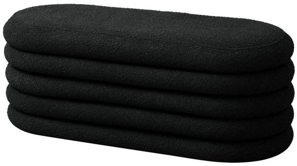 SVITA Sitzbank BLOSSOM XL, Frei im Raum stellbar, Boucle, Sitzbank mit Stauraum, Gepolstert