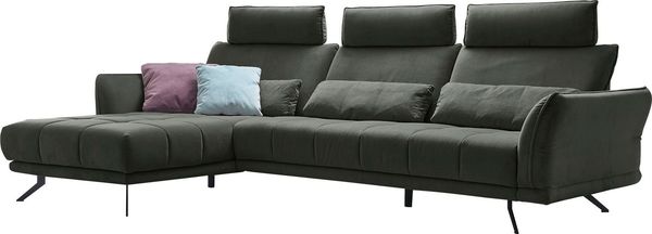 Die PlanBar Ecksofa MP-IN20041 L-Form, optional Sitztiefenverstellung und Kopfstützen