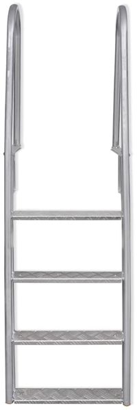 vidaXL Steg-/Poolleiter, 4-stufig, Aluminium Silber, 167 cm, 57 x 50 x 167 cm Bild 2