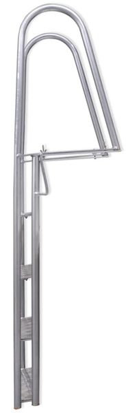 vidaXL Steg-/Poolleiter, 4-stufig, Aluminium Silber, 167 cm, 57 x 50 x 167 cm Bild 3