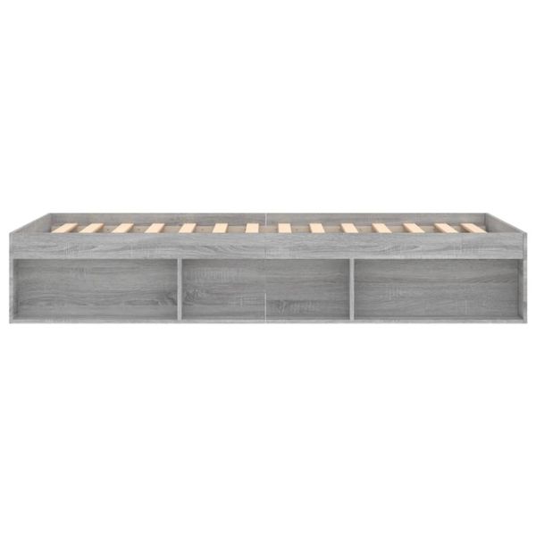 vidaXL Bettgestell Grau Sonoma 100x200 cm 3203836 Bild 8