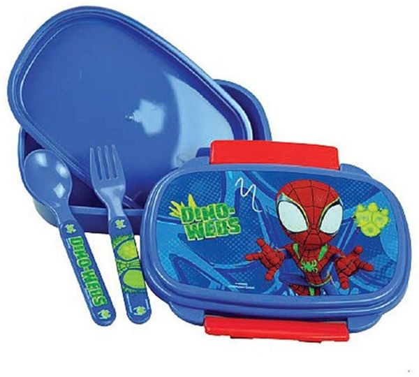Spiderman Lunchbox Spiderman Dino-Webs Sandwichbox + Besteckset, (1-tlg)