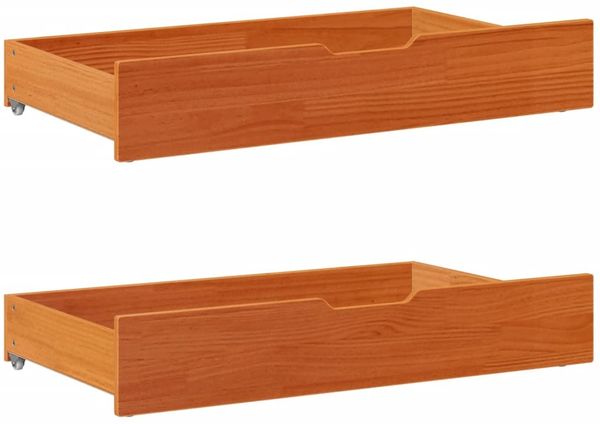 vidaXL Massivholzbett ohne Matratze Wachsbraun 90x190 cm Kiefernholz 3309865 Bild 6