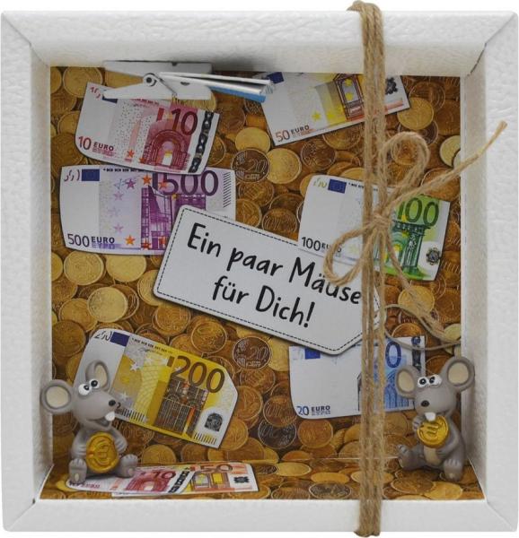 ZauberDeko Geschenkbox Geldgeschenk Verpackung Geldmäuse Mäuse Geld Geburtstag Geschenk