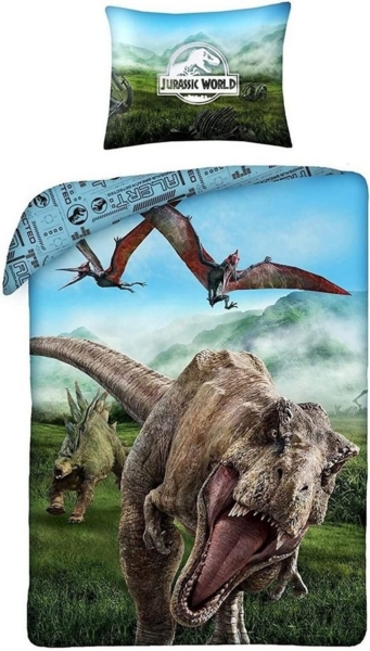 Halantex Bettwäsche Jurassic World Bettwäsche Set JW-9106BL140x200+70x90cm Bio Baumwolle