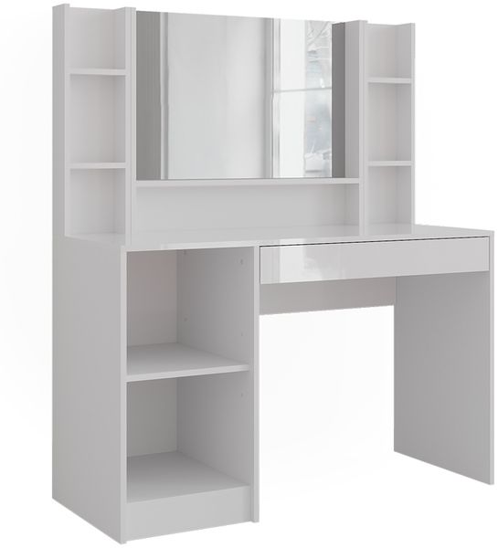 Schminktisch Sherry Weiß/Weiß Hochglanz 119.8 cm 4 Teile Vicco