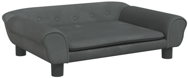vidaxl Kindersofa 70 x 45 x 26 cm Samt, Dunkelgrau
