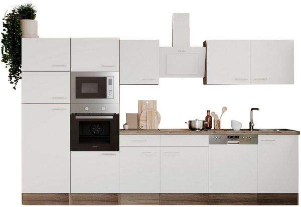 RESPEKTA Küchenzeile Oliver, Breite 340 cm, wechselseitig aufbaubar