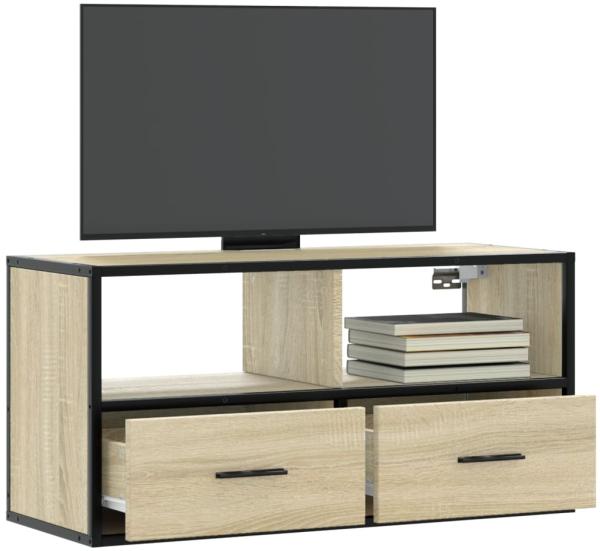 vidaXL TV-Schrank Sonoma-Eiche 80 x 31 x 39,5 cm Holzwerkstoff und Metall 848920