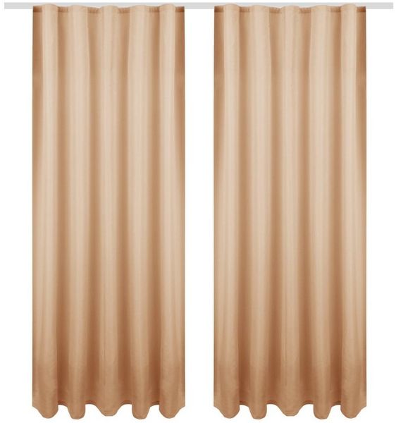 Bestlivings Gardine "Ellen" mit Universalband (2 St), Kräuselband, blickdicht, in moderner Satin-Optik, einfarbig, modern, waschbar bei 30°C