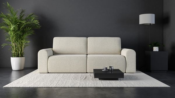 AX LIVING Modern Schlafsofa Otterton 250 cm Beige Creme mit Bettkasten
