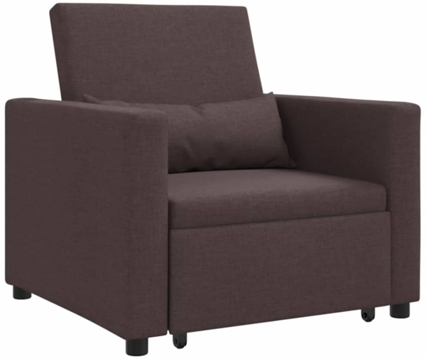 vidaXL Ausziehbare Schlafcouch Einzel Dunkelbraun 90 x 165 x 87 cm 42002688