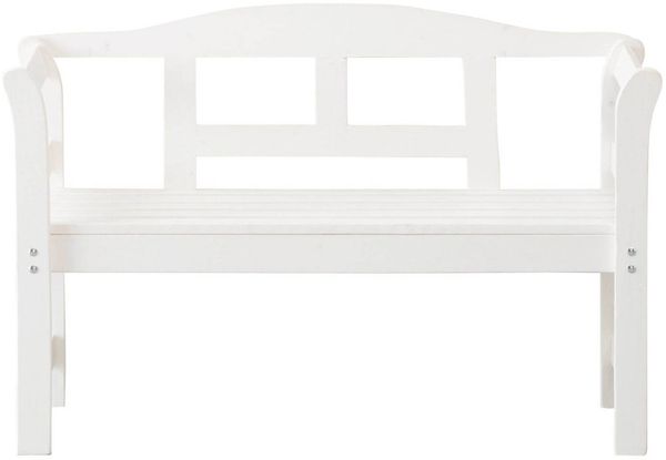 sensline Gartenbank, 2-Sitzer, Kiefer FSC weiß, 113 x 45 x 78 cm