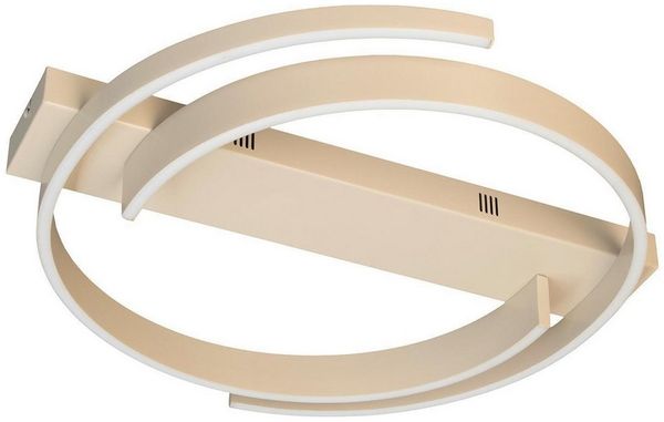 FISCHER & HONSEL LED Deckenleuchte CIRCLY, Sandbraun, Metall, mit Fernbedienung, Anpassung der Farbtemperatur, Dimmfunktion, LED fest integriert, Extra-Warmweiß, Neutralweiß, Tageslichtweiß, Ø 56 x H 9 cm