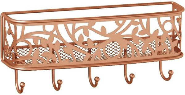 mDesign Schlüsselbrett Briefablage Aufbewahrung Organizer Metall Kupfer