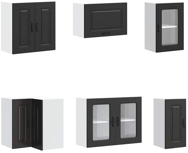 vidaXL 11-tlg. Küchenschrank-Set Kalmar Schwarz Holzwerkstoff 3314882 Bild 4