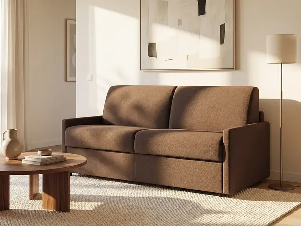 Vente-unique - CALIFE Sofa Stoff Braun - B 223 cm94 cm x H 85 cm x L 150 cm