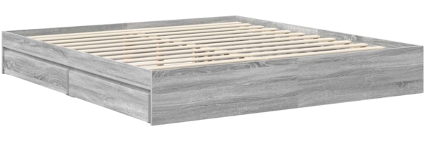 vidaXL Aufbewahrungsbett Graues Sonoma 180x200 cm Holzwerkstoff 3412663 Bild 5