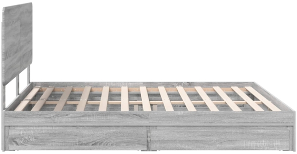 vidaXL Aufbewahrungsbett Graues Sonoma 180x200 cm Holzwerkstoff 3412663 Bild 8