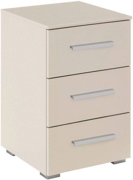 rauch Nachtkommode Nachttisch Nachtkonsole Nachtschrank KOLUNA mit Dekorfront (Breite 40 cm), mit 3 geräumigen Schubladen für viel Stauraum MADE IN GERMANY