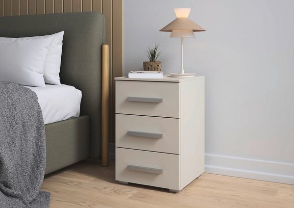 OTTO home Nachtkommode Nachttisch Nachtschrank Schubladen Sideboard Schubladenkommode KOLUNA (Breite 40 cm mit moderner Dekorfront), mit 3 geräumigen Schubladen für viel Stauraum MADE IN GERMANY Bild 2