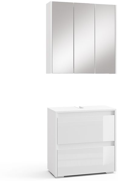 Badmöbel-Set Majest Weiß 2 Teile Vicco