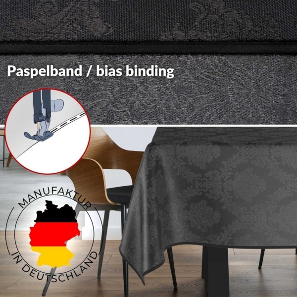 ANRO Tischdecke aus Stoff UNI Farben wasserabweisend Tischtuch Tischwäsche (Einzelstück 1-tlg), mit Acryl Beschichtung Bild 2