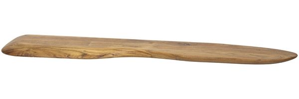 Wandregal Yore aus massivem Akazienholz, organisches Design mit Baumkante, Braun, 120 cm