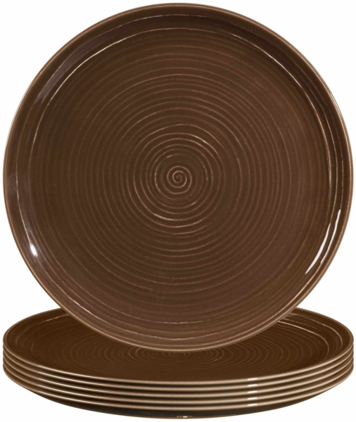 Seltmann Weiden Terra Speiseteller ø 27,8 cm erdbraun 6er Set
