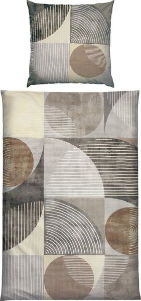 Erwin Müller Bettwäsche Bettwäsche, Mako-Satin, Mako-Satin Streifen/Kreise/Grafik