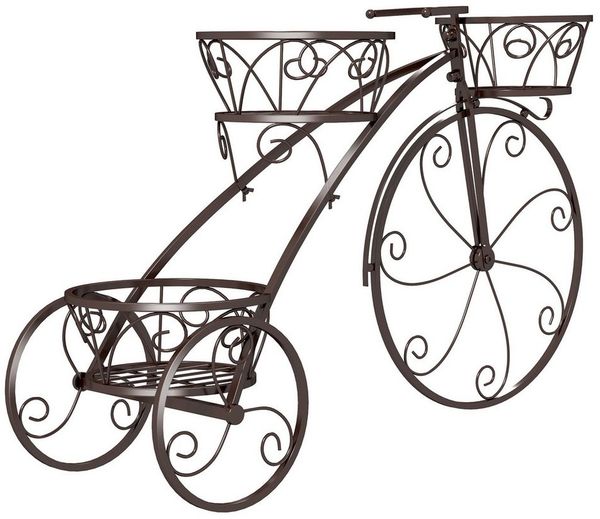 COSTWAY Blumenständer (1 St), Blumenregal, Pflanzenständer Fahrrad, mit 3 Körben