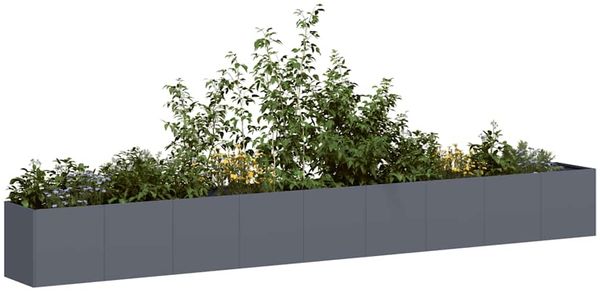 vidaXL Pflanzkübel Anthrazit 360x40x40 cm Kaltgewalzter Stahl 860698