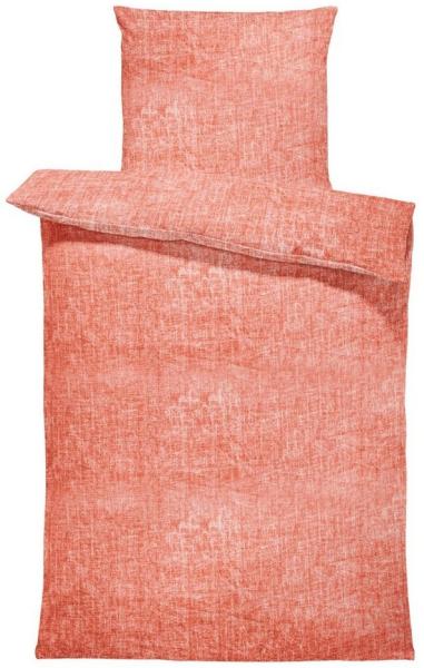 One Home Bettwäsche Meliert, Mikrofaser, 2 teilig, modern und meliert, Aprikose