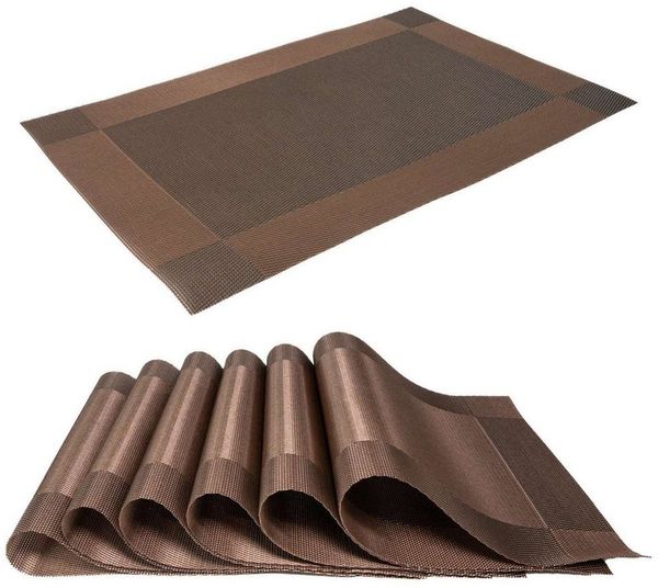 Intirilife Platzset, (Set, 6-St, 6x Platzset), Tischset Tischmatte Untersetzer abwischbar hitzebeständig