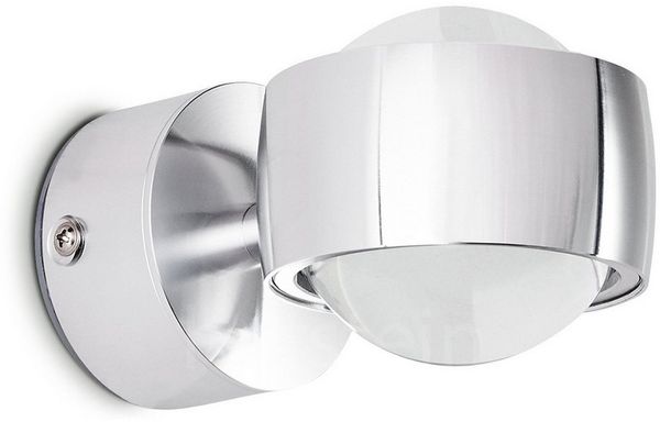 hofstein Spiegelleuchte »Arche« LED Außenwandlampe aus Metall/Glas in Anthrazit, 3000 Kelvin, Gartenbeleuchtung 480 Lumen, moderne mit Up&Down-Effekt, IP44