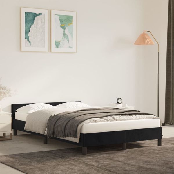vidaXL Bettgestell ohne Matratze Schwarz 120x190 cm Samt 379549