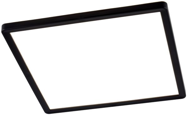 Novel LED-Deckenleuchte, Kunststoff schwarz, 29.3 x 2.8 x 29.3 cm, mit backlight