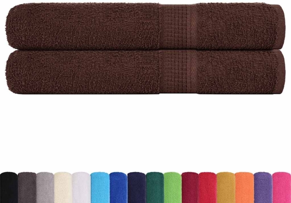 vidaXL Handtücher FROGN 2 Stk. Braun 100x200 cm 360 g/m² 136770