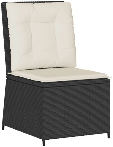 vidaXL 7-tlg. Garten-Lounge-Set mit Kissen Schwarz Poly Rattan 3262369 Bild 7